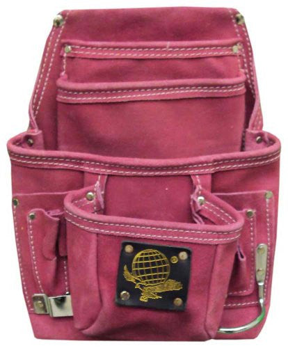 10 PKT TOOL BAG IN PINK SUEDE