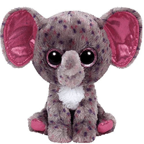 Specks the Grey Speckled Elephant Regular Beanie Boo Plush, 6-Inch