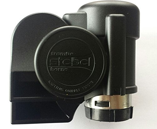 Stebel Nautilus Compact Black Mini Air Horn with Cover