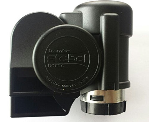 Stebel Nautilus Compact Black Mini Air Horn with Cover