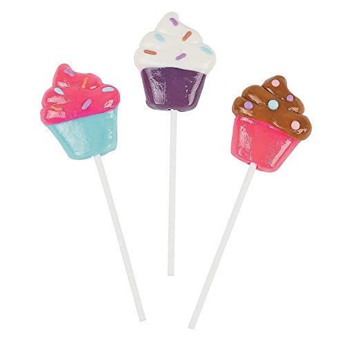 Cupcake Frosted Suckers - 12 Pcs