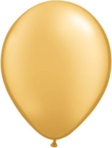 Qualatex 9" Metallic Gold Latex Balloons