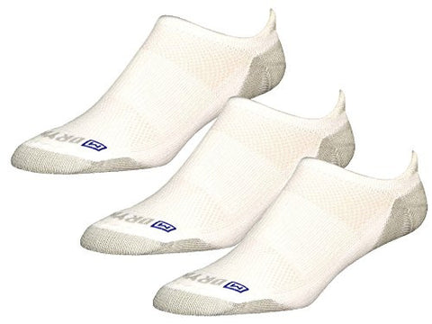 Drymax - Running Socks, Run Lite-Mesh No Show Tab - White/Gray, L