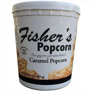 Fisher's Popcorn Large Tub Caramel 20oz