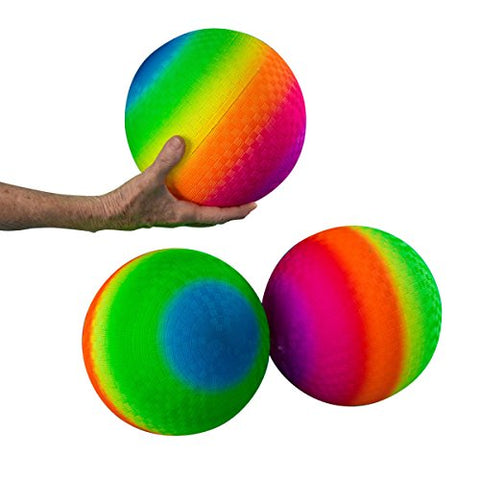 Rainbow Balls 8.5 In Pk3