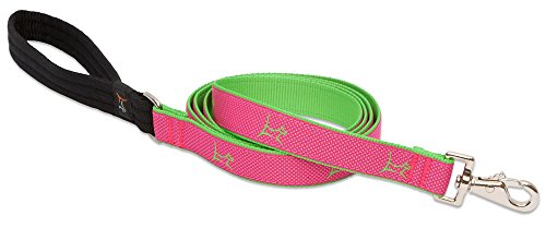 Lupine 1" Club Collection - Bermuda Pink, 6' Padded Handle Lead