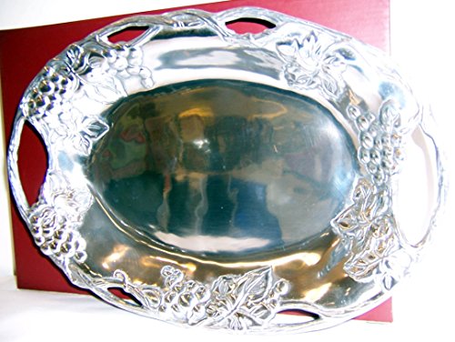 GRAPE OVAL TRAY, L-13.5", W-9"