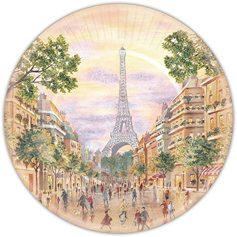Dinner Paper Plates Paris Promenade , 8 large plates