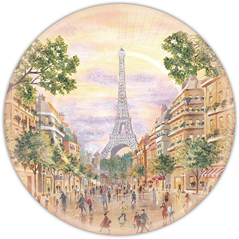 Dinner Paper Plates Paris Promenade , 8 small plates