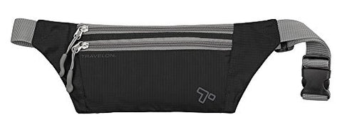 Double Zip Waist Pack- Black