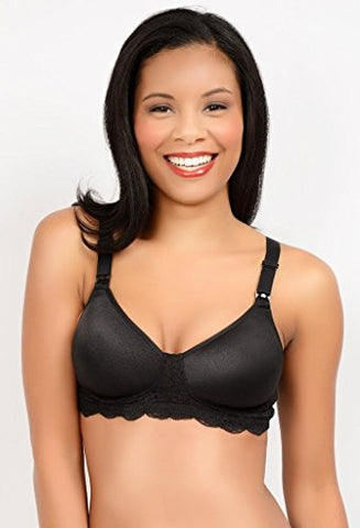 2 Fit U" Wireless Padded Nursing Bra, Black, Medium
397X