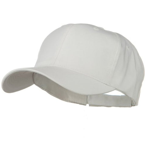 e4Hats, New Big Size High Profile Twill Cap - White (fitting from XL to 3XL)