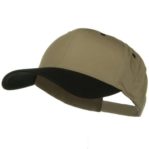 e4Hats, New Big Size High Profile Twill Cap - Khaki Black (fitting from XL to 3XL)