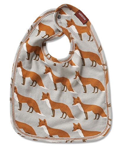 Organic Traditional Bib, Orange Fox, 12"x10"