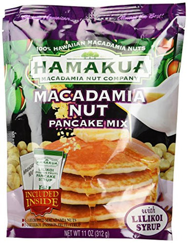 Macadamia Nut Pancake Mix Kit w/Nuts & Lilikoi Syrup 11oz