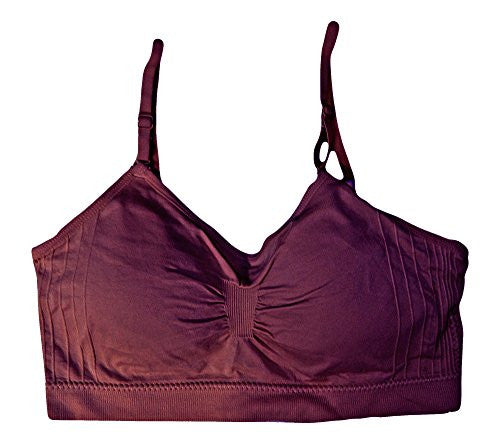 Anemone Women's Bralette Sports Bra Tank Top Cami Convertible Straps,One Size,Burgundy