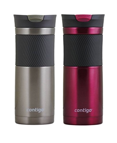 Contigo Byron Snapseal Plastic Tumbler, 20oz - Gunmetal and 
Contigo Byron Snapseal Plastic Tumbler, 20oz - Vivacious