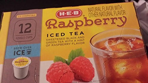 H‑E‑B Raspberry Iced Tea Single Serve 12 Count.