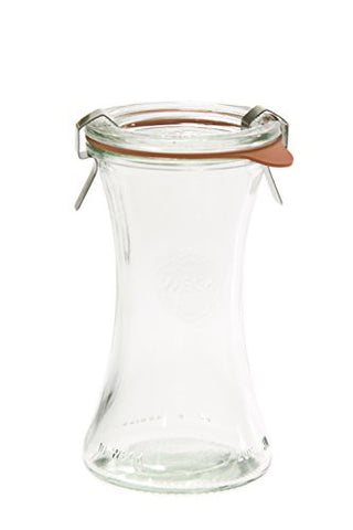 200 ML Small Deli Jar (6  jars w/ glass lids, 6 rings, & 12 clamps)