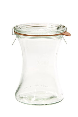 370 ML Medium Deli Jar (6  jars w/ glass lids, 6 rings, & 12 clamps)