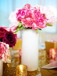 Glass Hobnail Jar in White 10" Tall x 3.5" Wide with 3" Opening