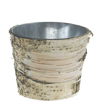 Birch Container with Zinc Interior 5.5" Diameter x 5" Tall