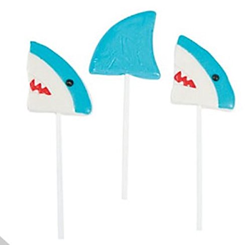 Shark Character Suckers - 12 Pcs