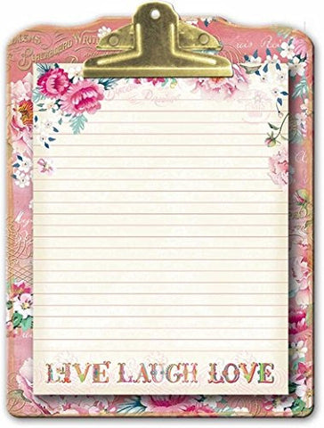 Lovely Letters Die-Cut Clipboard With Letter- Sized Note Pad