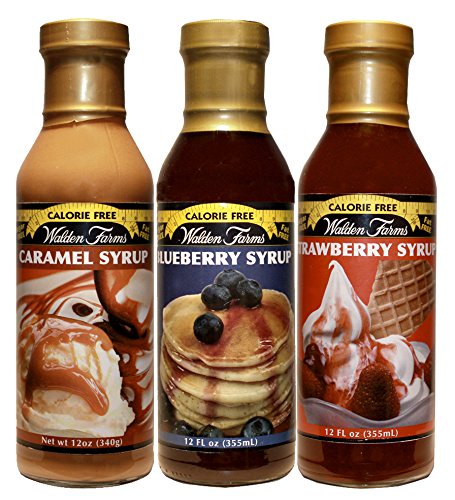 Caramel Syrup 12 oz., Blueberry Syrup 12 oz. and Strawberry Syrup 12 oz.