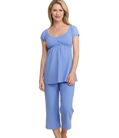 2-Piece Short Sleeve Pajama Set Cornflower Blue, XXLarge