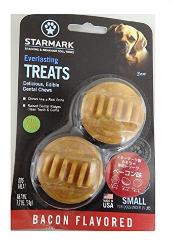 Everlasting Treat with Dental Ridges Bacon USA - Small, 2 Pack