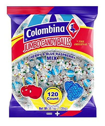 COLOMBINA USA, JUMBO CHERRY BLUE RASPBERRY BALLS