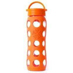 Glass Bottle with Classic Cap and Silicone Sleeve (orange) 22oz