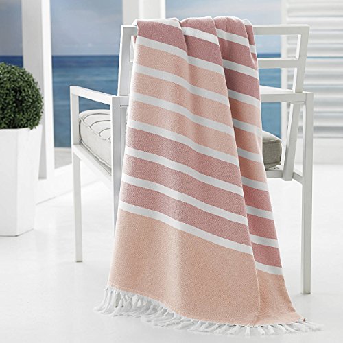 Bodrum Beach Towel: 40" x  70" - Coral