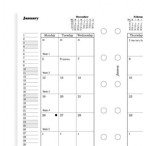 Filofax Month On Two Pages Diary - Mini 2016