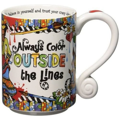 Enesco Suzy Mug Color Outside the Lines
