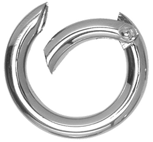 1-1/2" Spring Gate Round Ring Nickel Plated