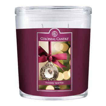 Holiday Sparkle 22 oz Scented Oval Jar Candles, Pack of 2