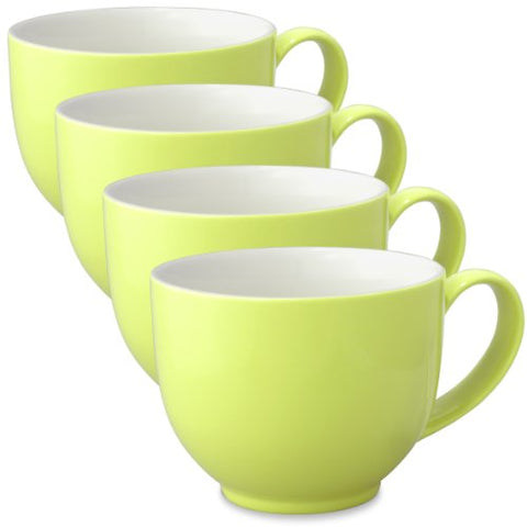 Q Tea Cup with Handle 10oz, 4 pc pack (brown box)- Lime
