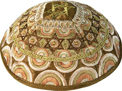 Kippah - Embroidered - Gold