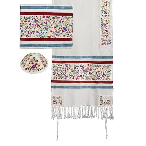 Tallit - Full Embroidery - Matriarchs - Multicolor