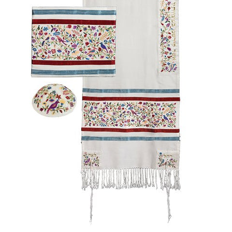 Tallit - Full Embroidery - Matriarchs - Multicolor