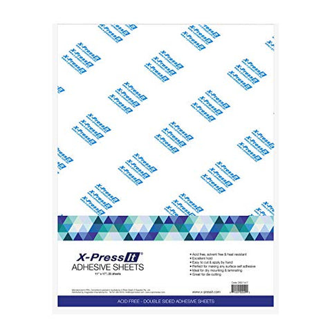 X-Press It High Tack Double Sided Adhesive Sheet  11x17, 25 sheets