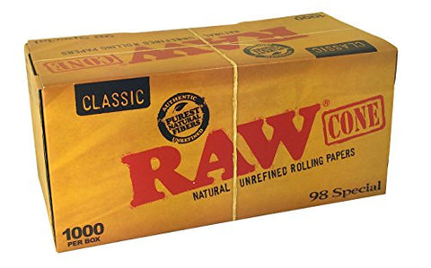 Raw Classic Bulk 98Mm/20Mm Cones 1000 Pcs