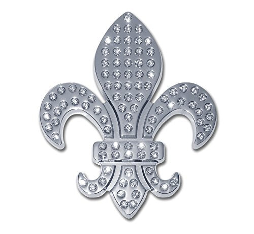 Fleur-De-Lis Crystal Chrome Emblem