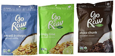 GO RAW Coconut Crisps Choco Chunk, 2 oz
Coconut Crisps Sea Salt & Vinegar, 2 oz
Coconut Crisps Tangy Lime, 2 oz