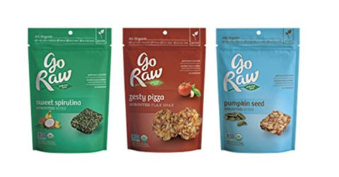 GO RAW Sprouted Bites Pumpkin Seed, 3 oz
FlaxSnax - Crackers Sprouted Zesty Pizza, 3 oz
Sprouted Bites Sweet Spirulina, 3 oz