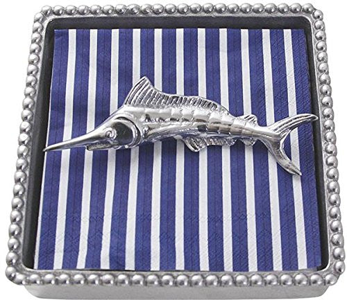 Marlin Beaded Napkin Box