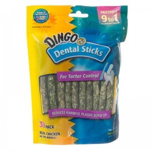 DINGO 30PK 6" DENTAL STIX DINGO NO-CHINA