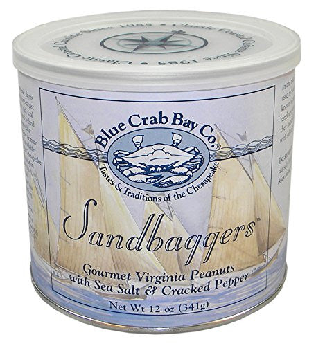 Sandbaggers Sea Salt and Cracked Pepper Peanuts - 12 oz